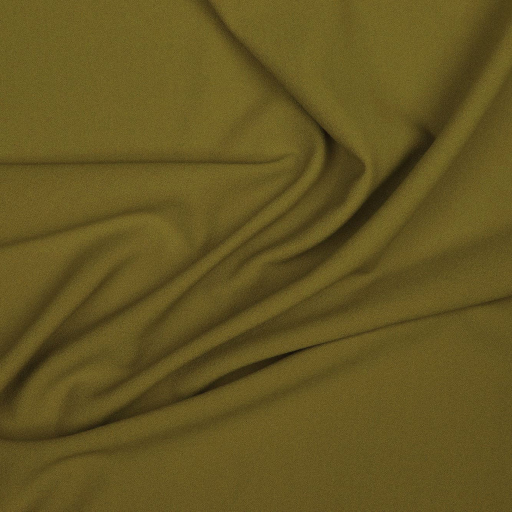LIGHTWEIGHT SCUBA CREPE | 5663 757 DARK MOSS - Zelouf Fabrics