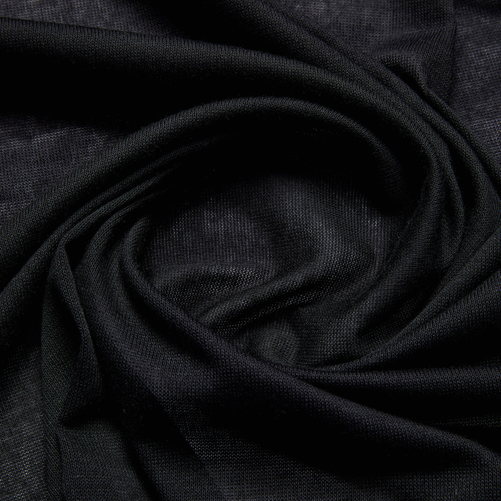 HACCI RAYON SPANDEX | 5731 BLACK - Zelouf Fabrics