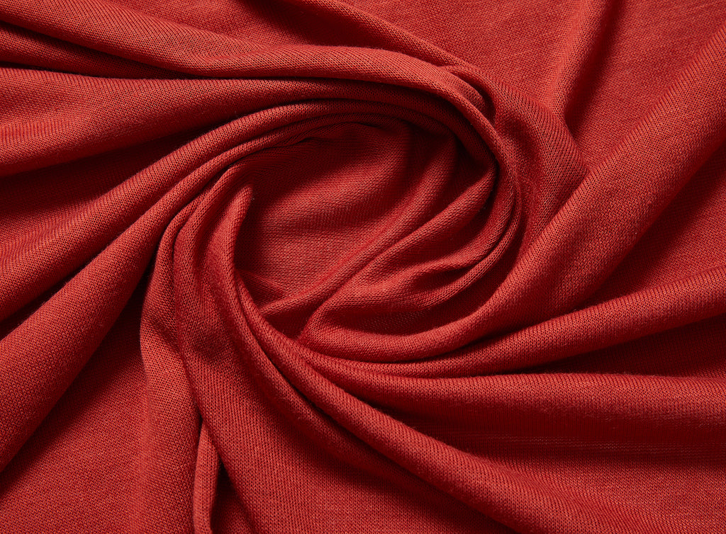 HACCI RAYON SPANDEX | 5731 RUST - Zelouf Fabrics