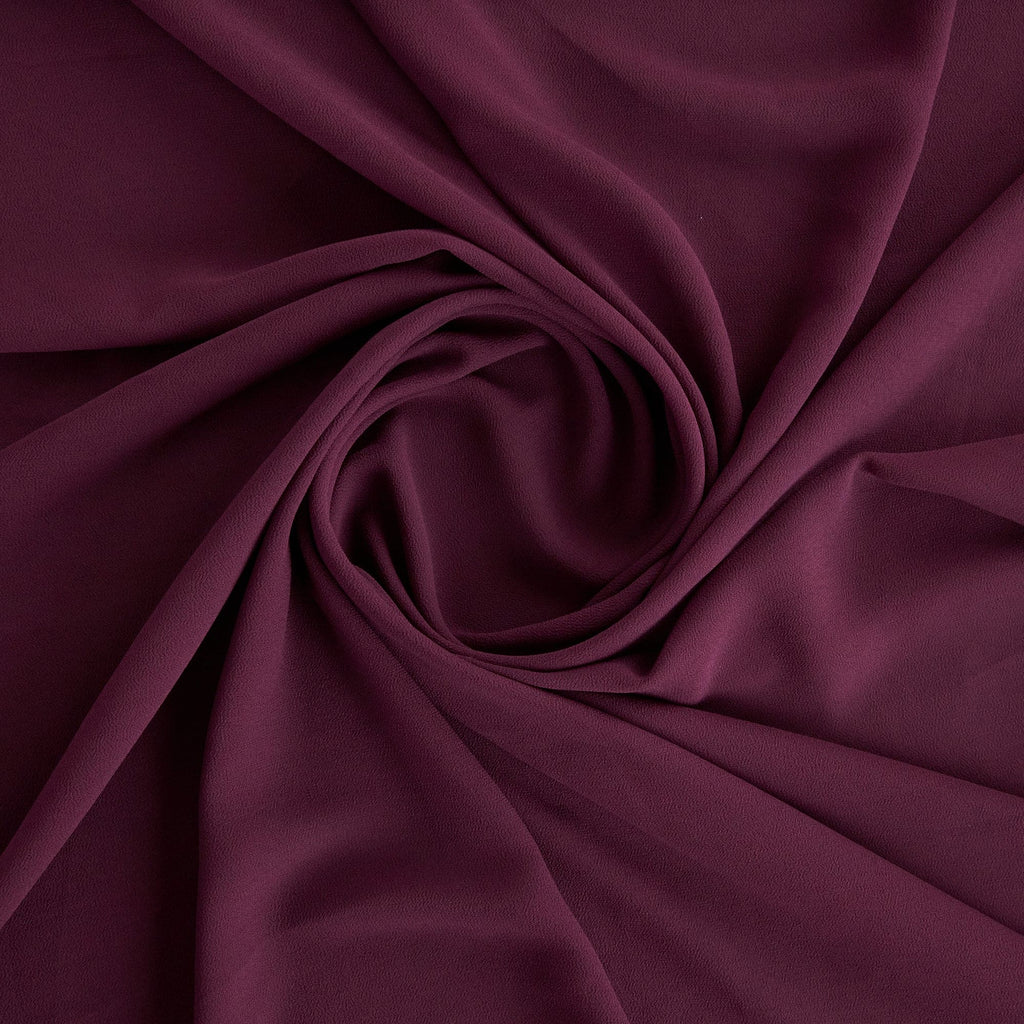 SOUFFLE CREPE CHIFFON | 5200 MARVELOUS WINE - Zelouf Fabrics