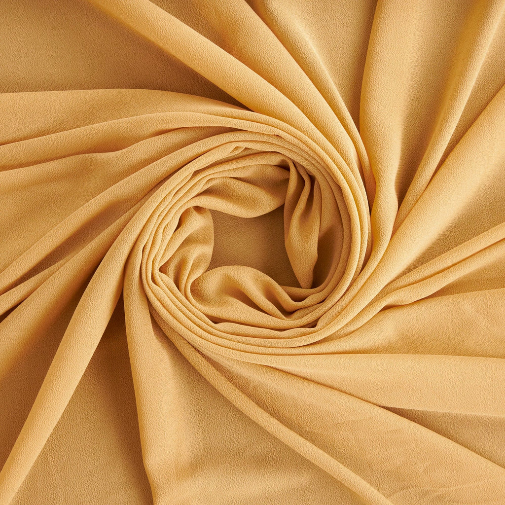 SOUFFLE CREPE CHIFFON | 5200 FINE GOLD - Zelouf Fabrics