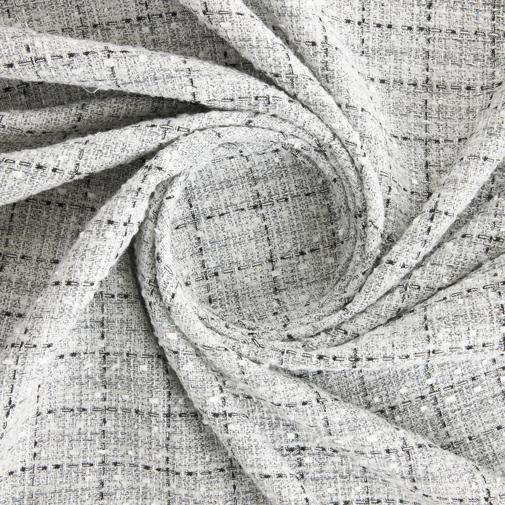 MARIA BOUCLE WINDOWPANE TWEED  | 26629  - Zelouf Fabrics