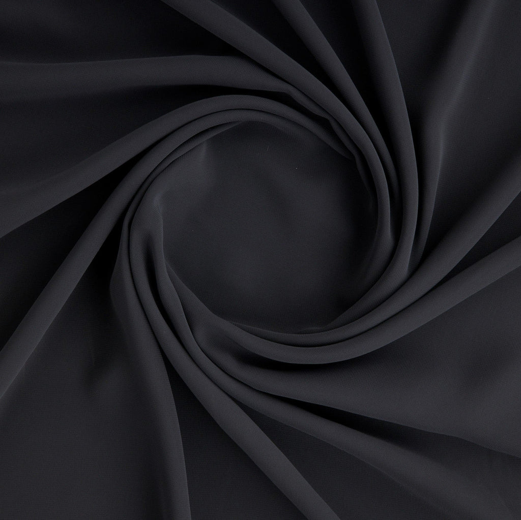 ROYAL SOFT CHIFFON | 590 BLACK - Zelouf Fabrics