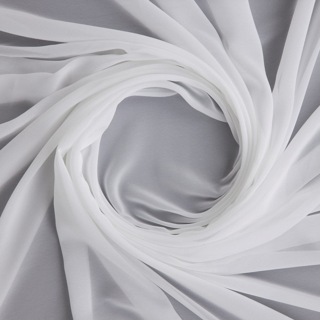 ROYAL SOFT CHIFFON | 590 WHITE - Zelouf Fabrics