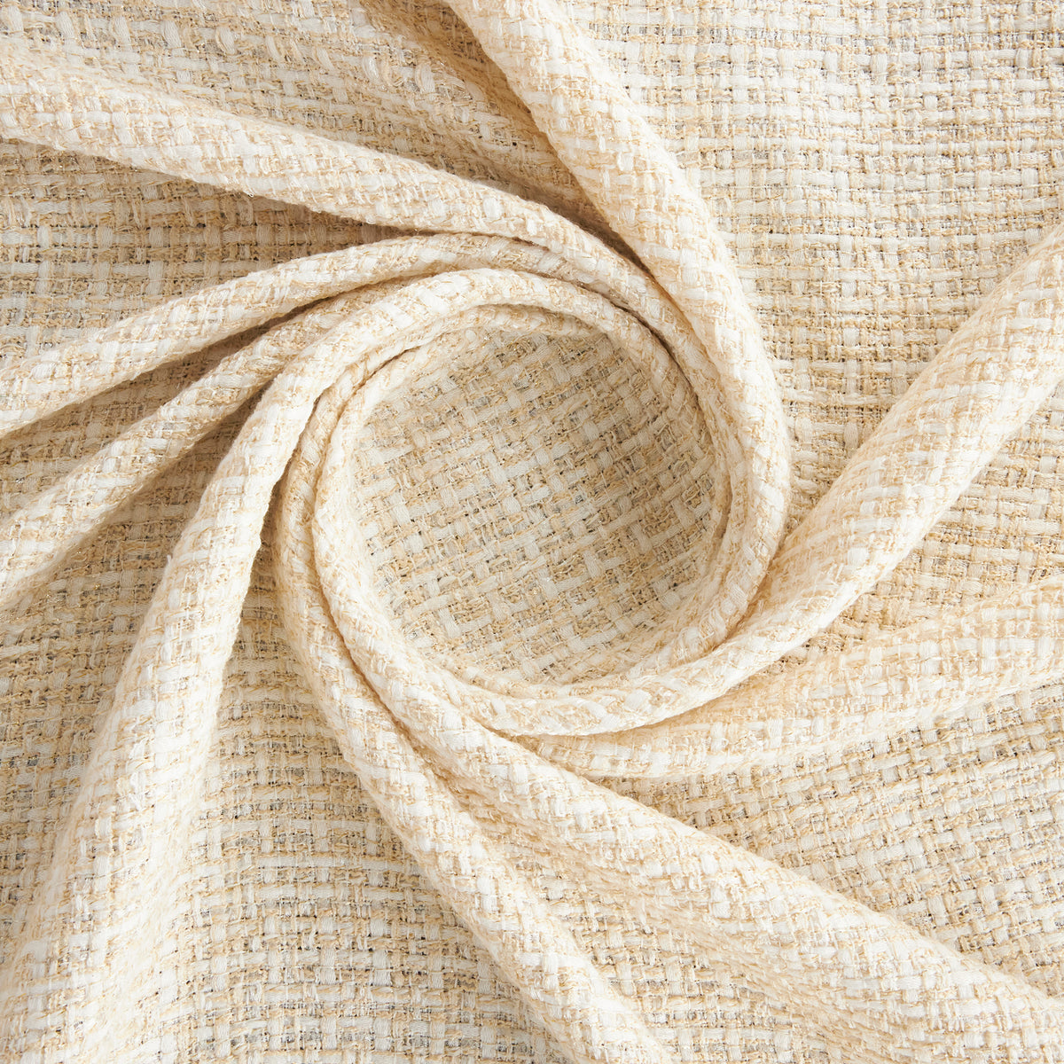 Natural 13A Metallic Silk Tweed