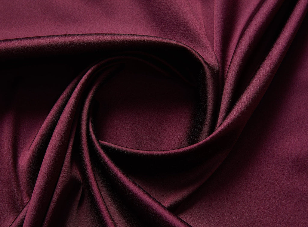 SOLID ACETATE NYLON SPANDEX SATIN  | 5945 BUFF WINE - Zelouf Fabrics