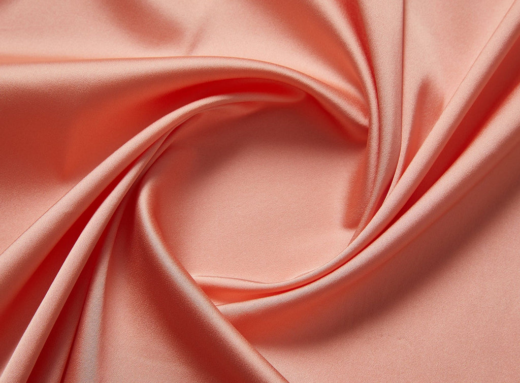 SOLID ACETATE NYLON SPANDEX SATIN  | 5945 CONCH SHELL - Zelouf Fabrics