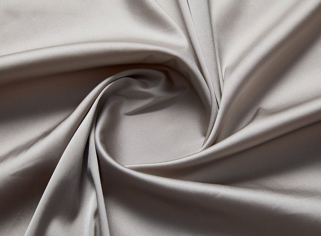SOLID ACETATE NYLON SPANDEX SATIN  | 5945 MUSHROOM - Zelouf Fabrics