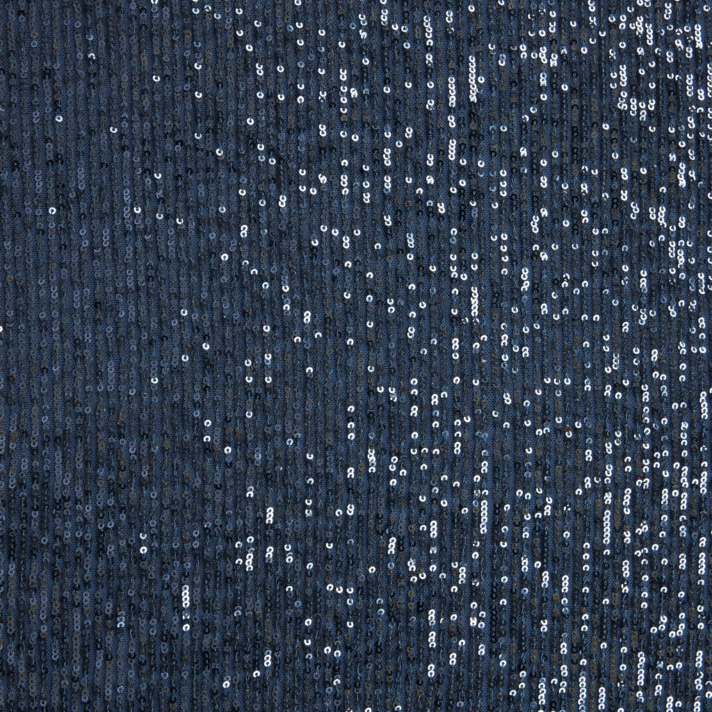 MARINE BLUE | ARIEL LINE SEQUIN MESH | 25525 - Zelouf Fabrics