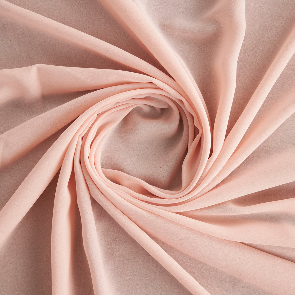 CHELSEA CREPE SOLID [100% POLYESTER] 120GSM  | G64 [SOLID] FINE BLUSH - Zelouf Fabrics