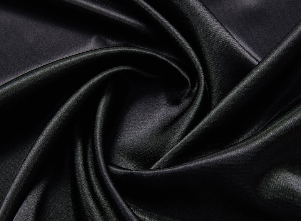 SOLID CHARMEUSE | 6124 BLACK - Zelouf Fabrics