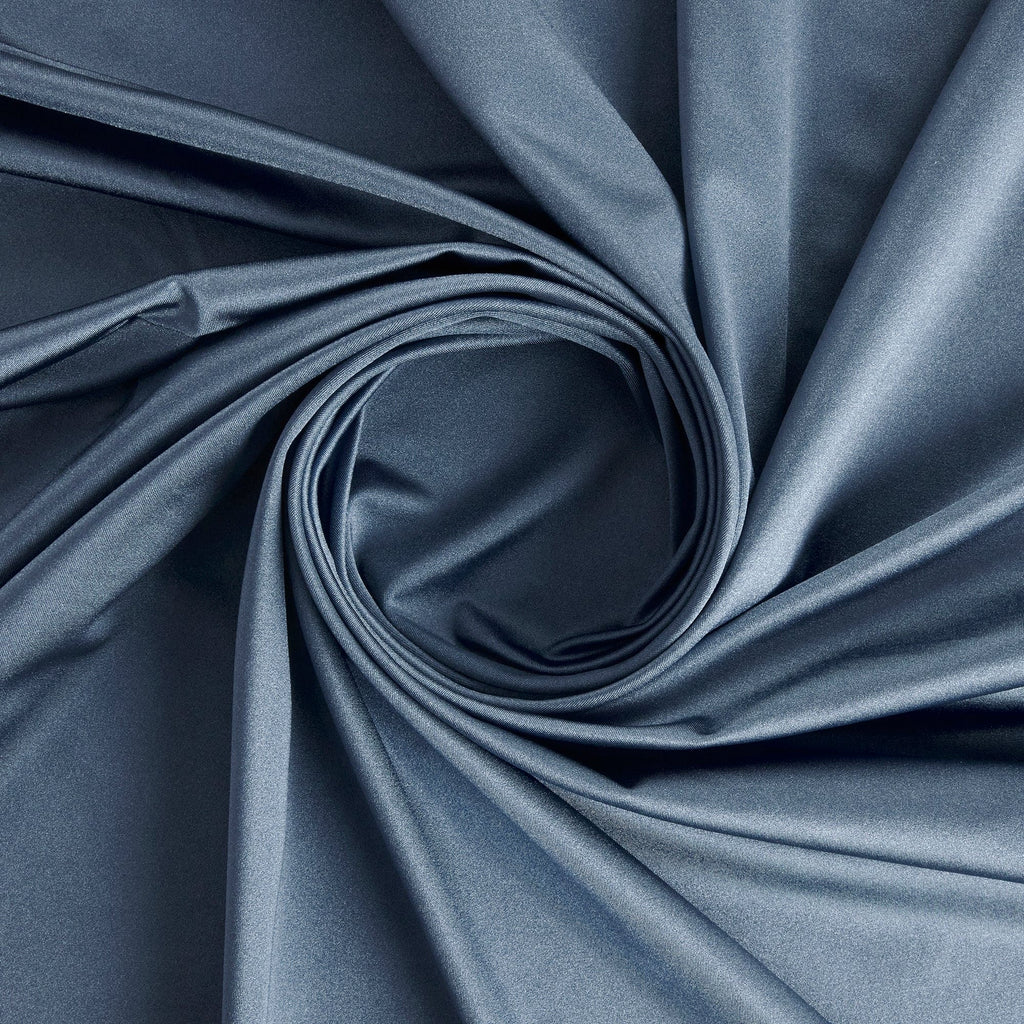 STRETCH BODYCON SATIN | 25333 FINE SLATE - Zelouf Fabrics