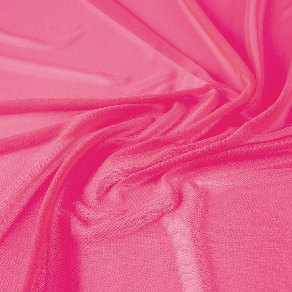 NEON ROSE PETAL | 631-NEON-PINK - SOLID MATTE JERSEY CHIFFON - Zelouf Fabrics