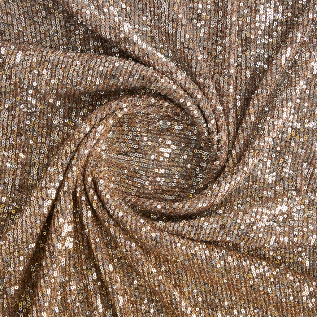 ARIEL OMBRE SEQUIN STRETCH MESH  | 25525-OMBRE GOLD/SILVER - Zelouf Fabrics