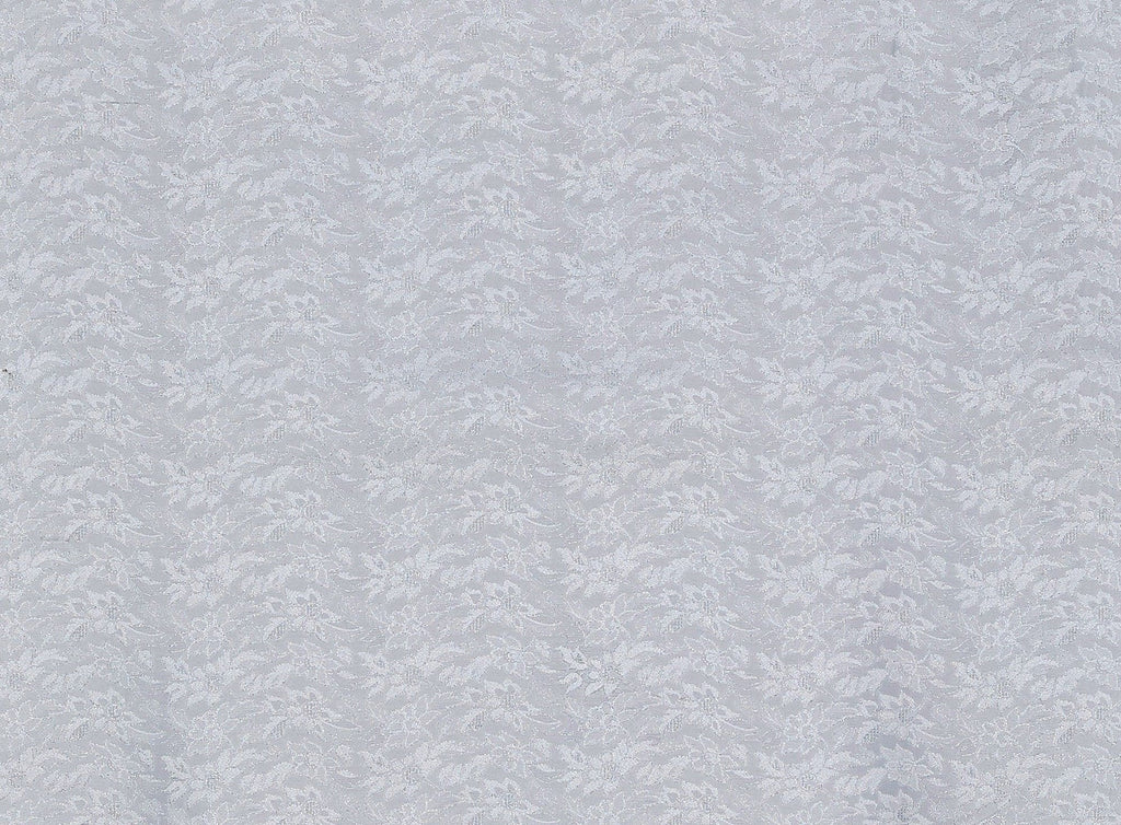 WHITE/SILVE | 6406 - FLORAL BANQUET LUREX JACQUARD - Zelouf Fabrics