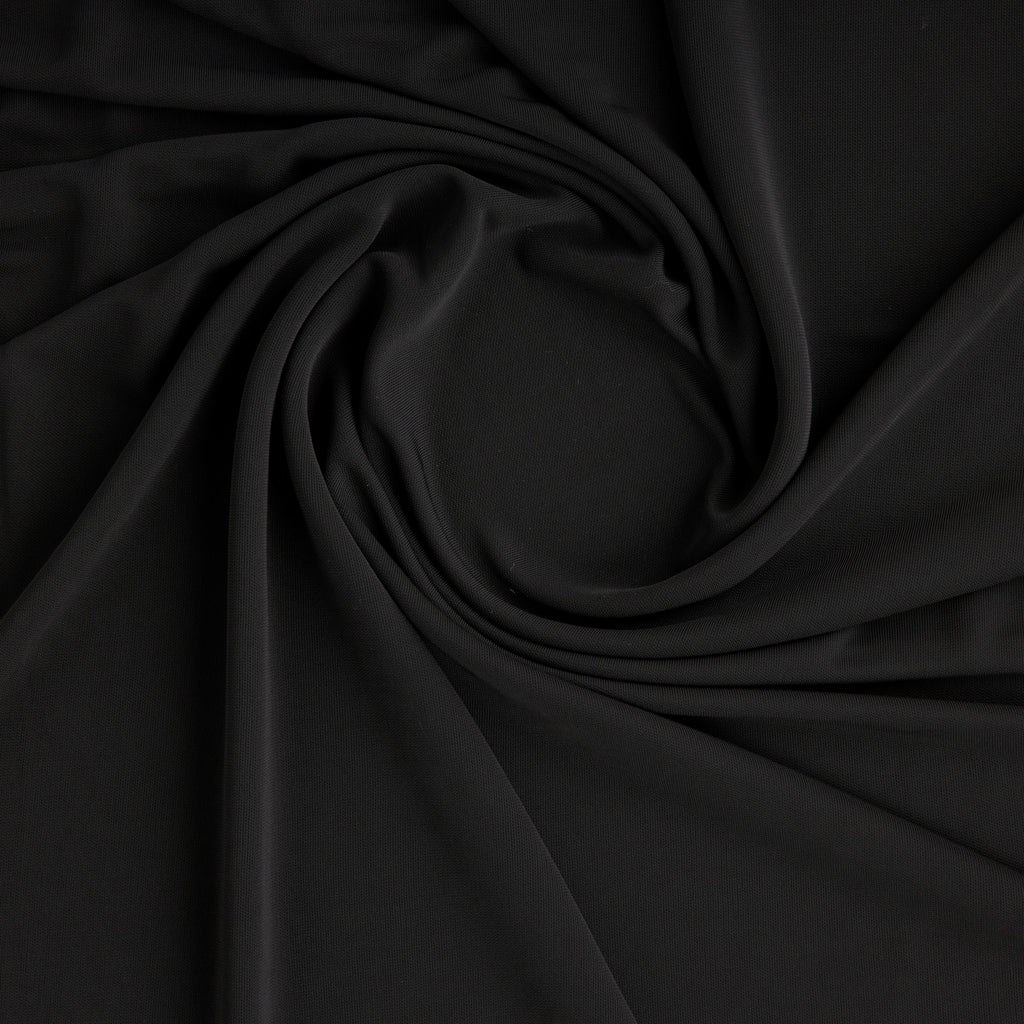 BLACK | 641 - 100% RAYON MATT JERSEY - Zelouf Fabrics