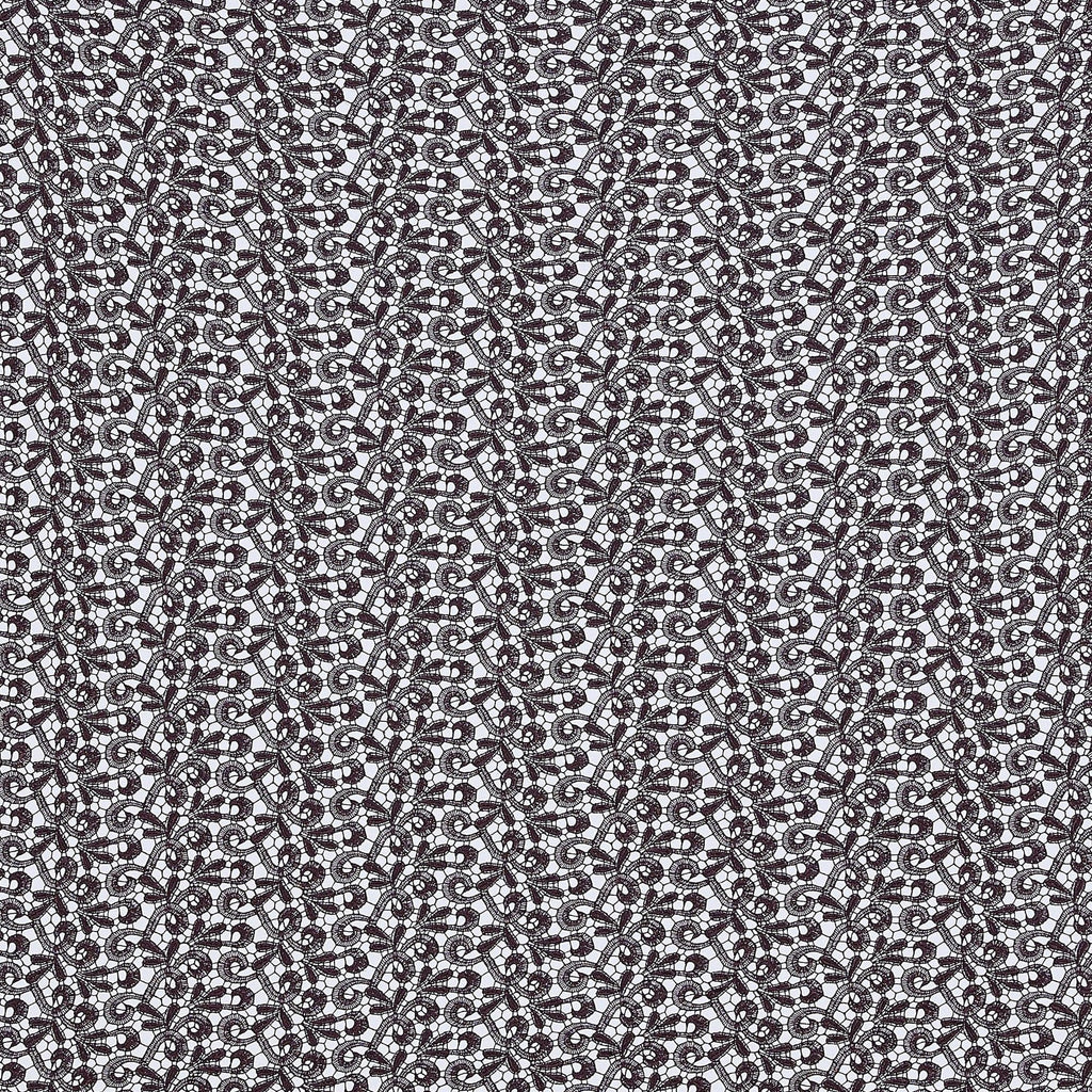 METALLIC CHEMICAL LACE| 6455-CLEAR  - Zelouf Fabrics