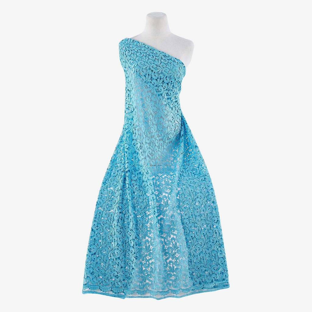 BREEZY TURQ | 6455-BLUE - Chemical Lace - Zelouf Fabrics