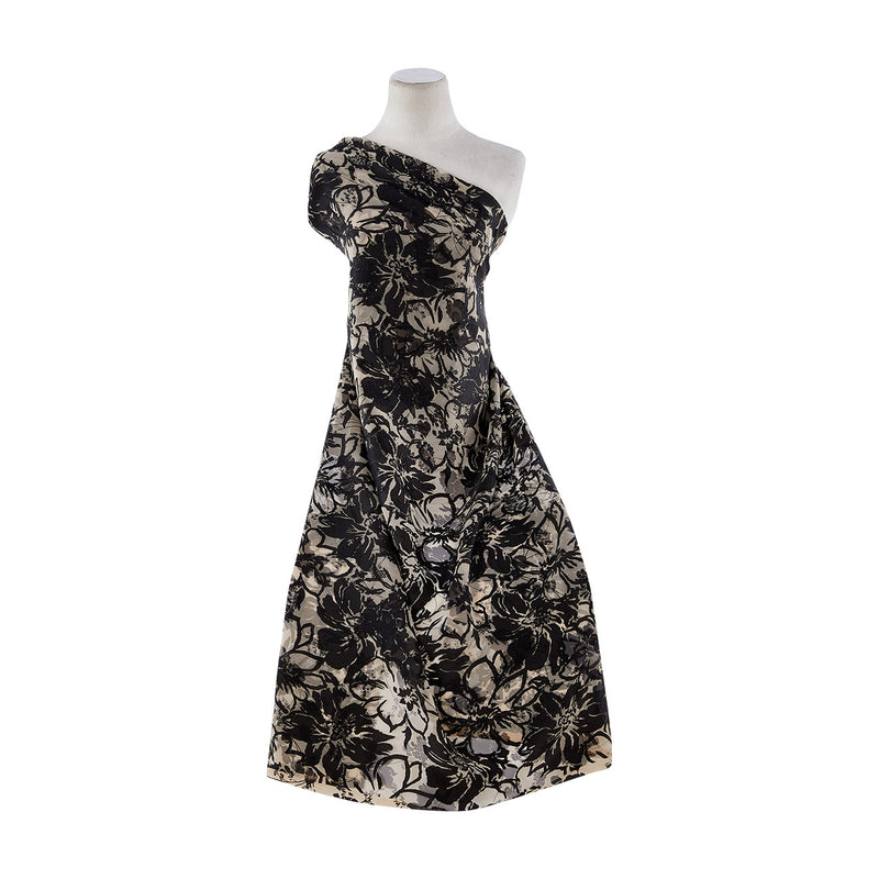 FLORAL PRINT BURNOUT SATIN  | 6640