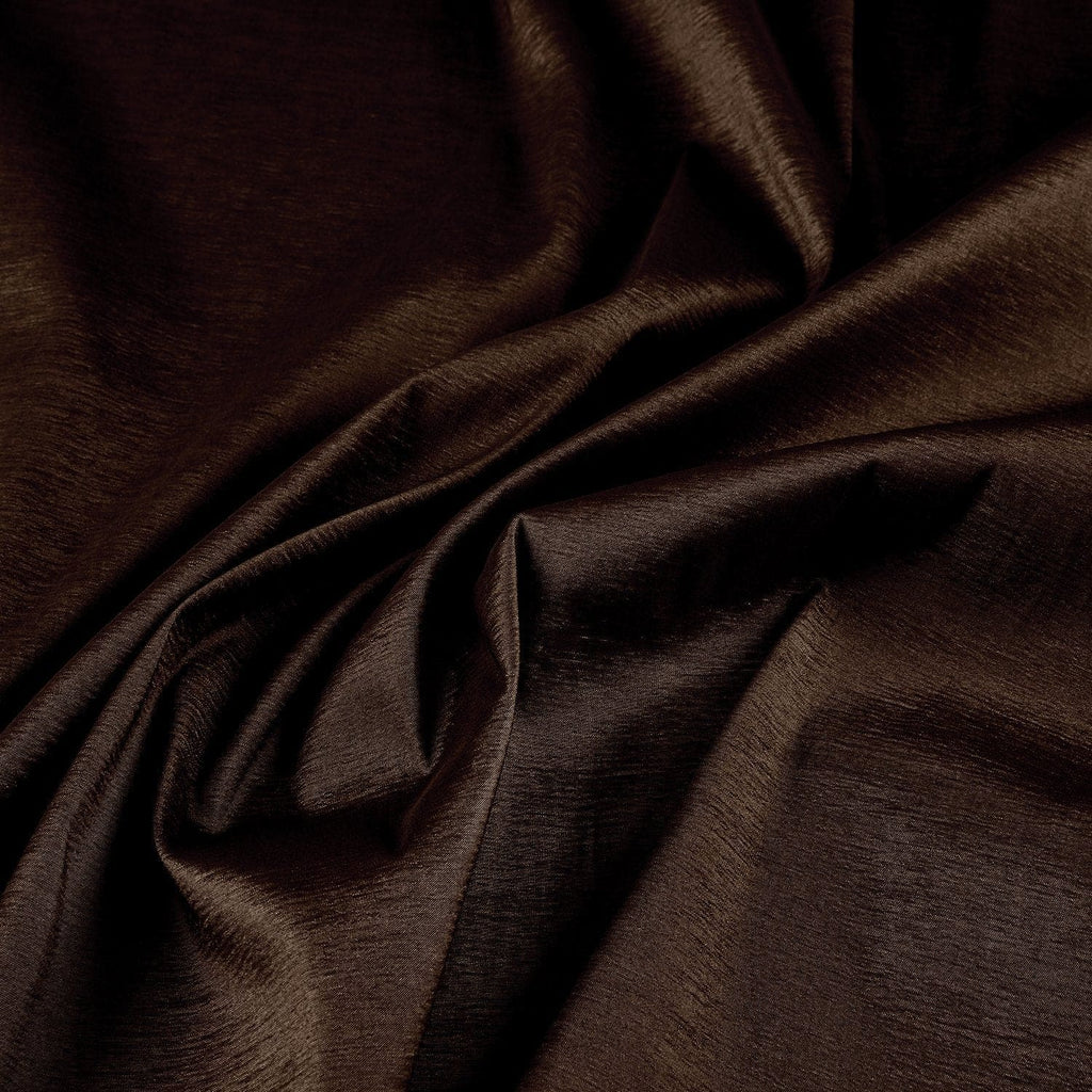 DEEP CHOCOLATE | 6660-BROWN - SOLID DANIELLA N/P STRETCH TAFFETA - Zelouf Fabrics
