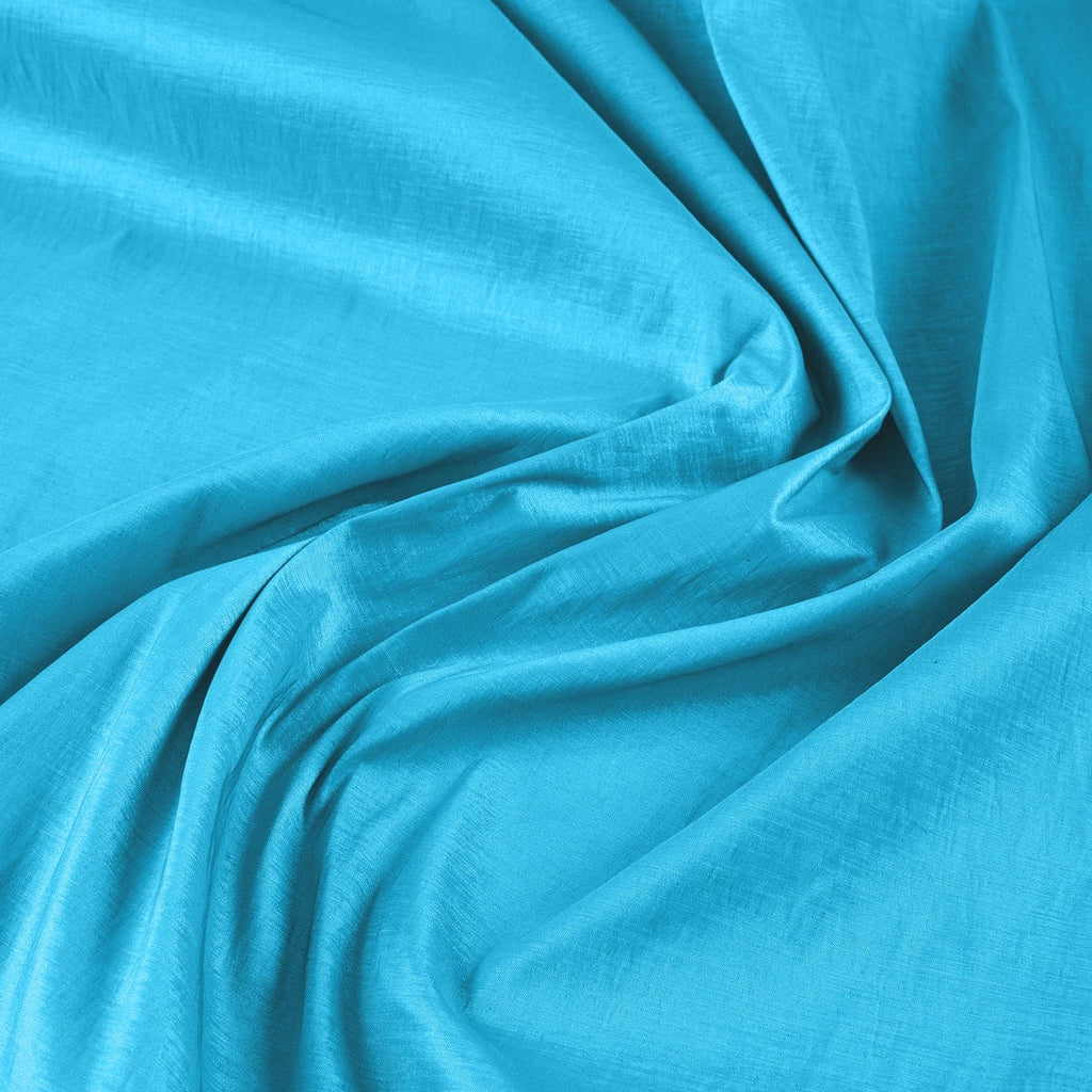FUNKY TURQ | 6660-BLUE - SOLID DANIELLA N/P STRETCH TAFFETA - Zelouf Fabrics 