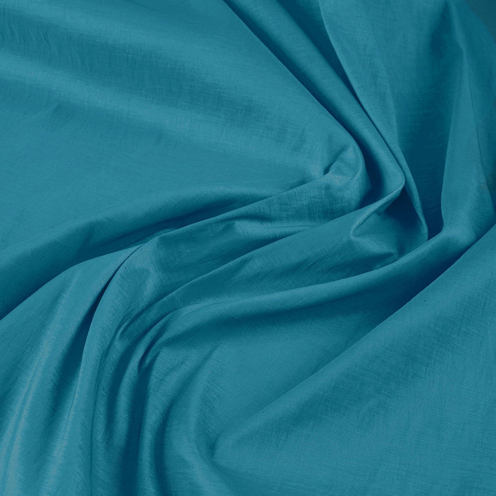 TURQ RUMBA | 6660-BLUE - SOLID DANIELLA N/P STRETCH TAFFETA - Zelouf Fabrics