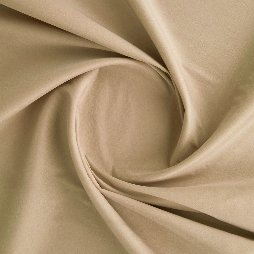 BEIGE POWDER | 6700 - SOLID IRIDESCENT STRETCH TAFFETA - Zelouf Fabric