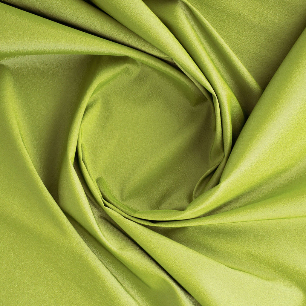 IRIDESCENT STRETCH TAFFETA | 6700 LIME MOHITO - Zelouf Fabrics