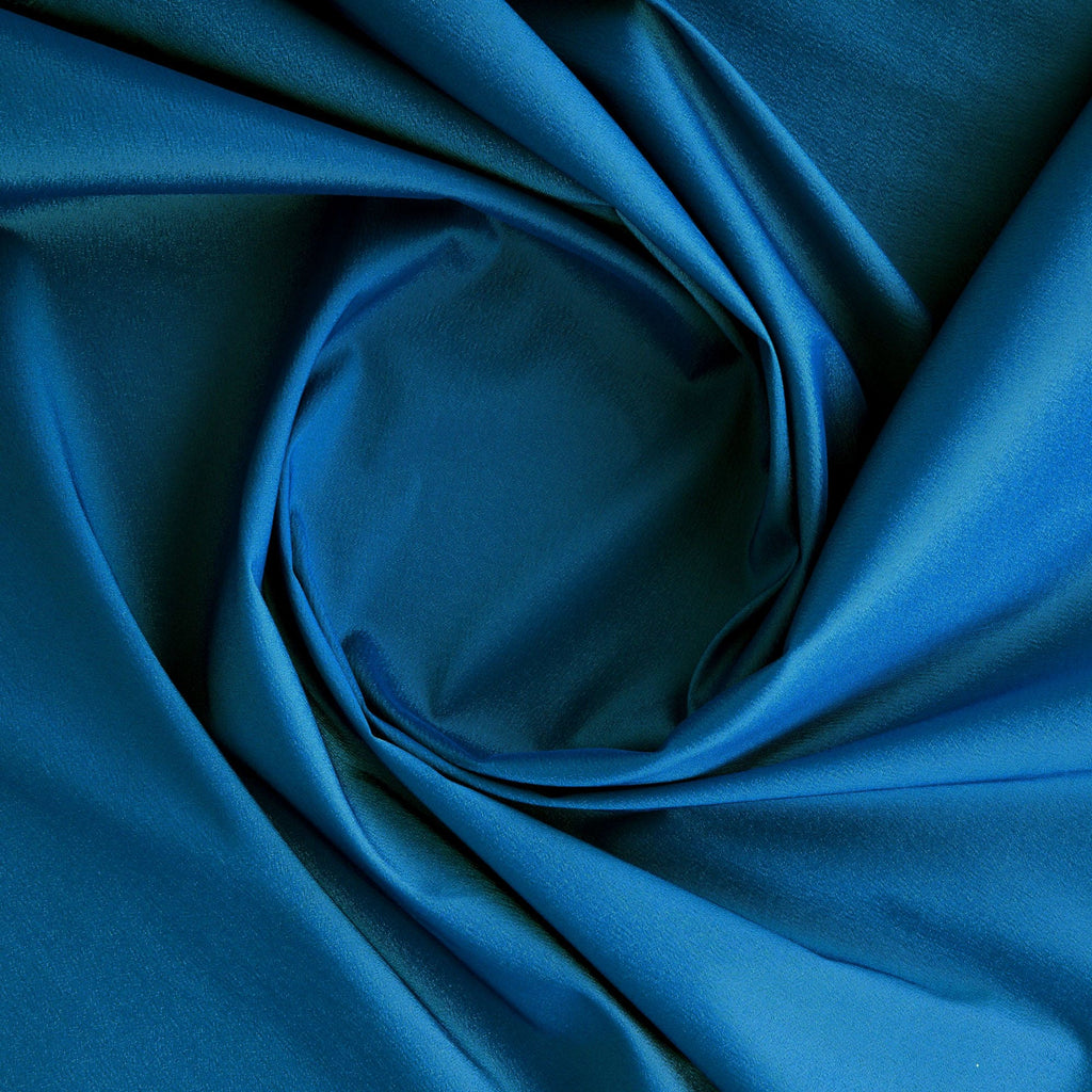 IRIDESCENT STRETCH TAFFETA | 6700 REGAL TEAL - Zelouf Fabrics