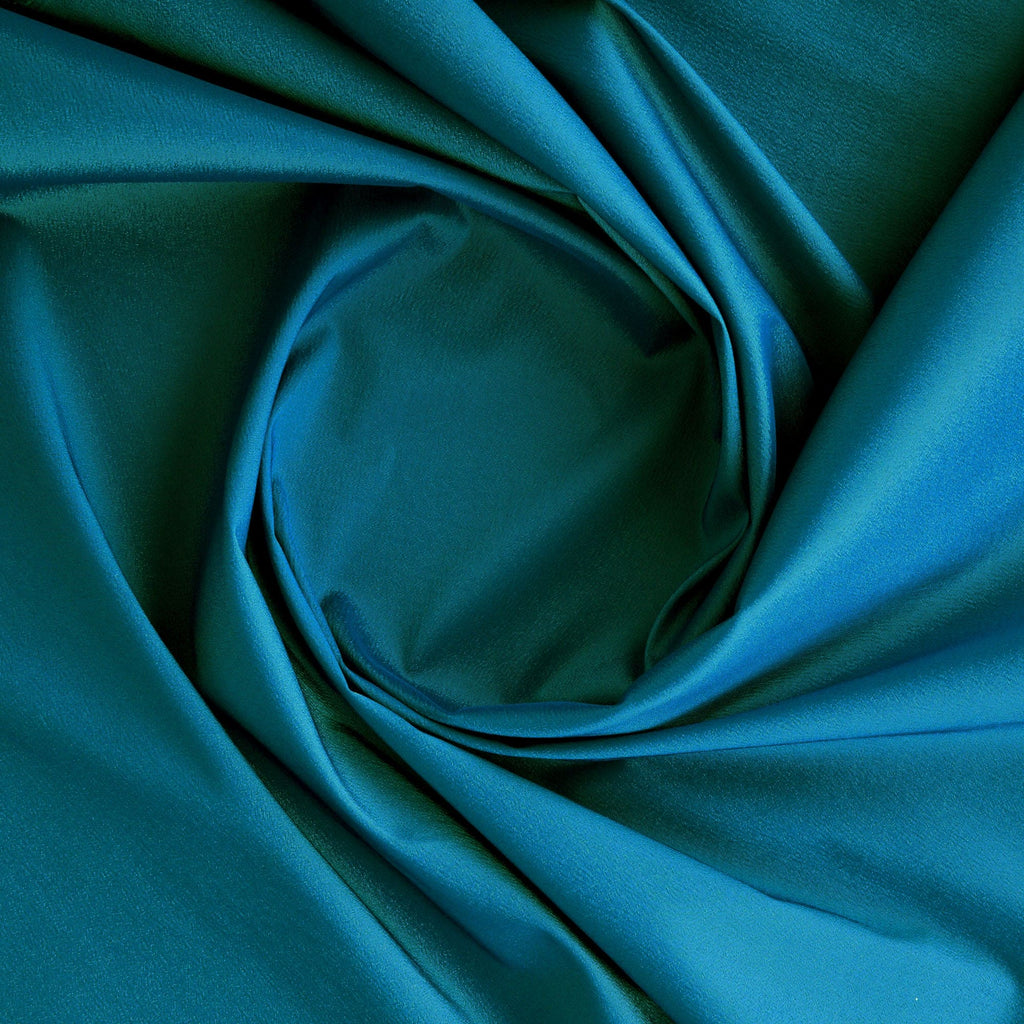 VIVA TEAL | 6700 - SOLID IRIDESCENT STRETCH TAFFETA - Zelouf Fabric