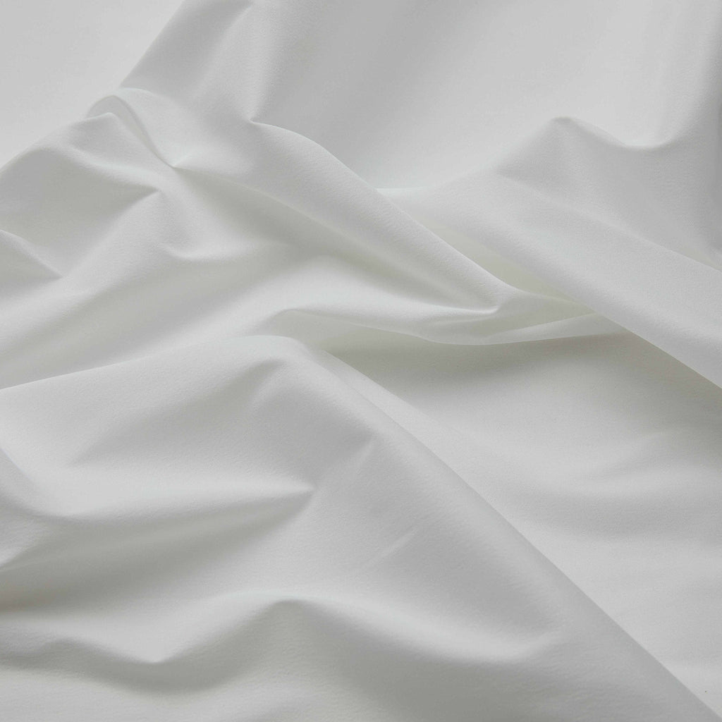 IRIDESCENT STRETCH TAFFETA | 6700 WHITE - Zelouf Fabrics