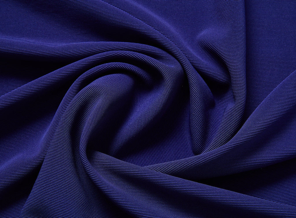 Mini Micro Ottoman Knit  | 6889 OPULENT INDIGO - Zelouf Fabrics