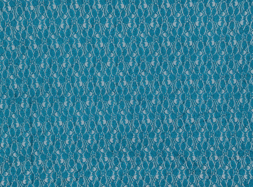 TEAL FLAME | 7266-FOIL - RIO FOIL STRETCH LACE - Zelouf Fabrics