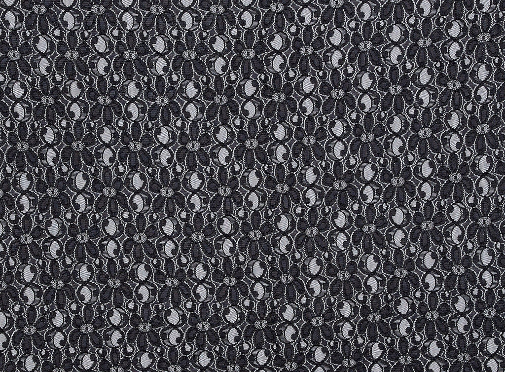 BLACK | 7266 - RIO STRETCH LACE - Zelouf Fabrics