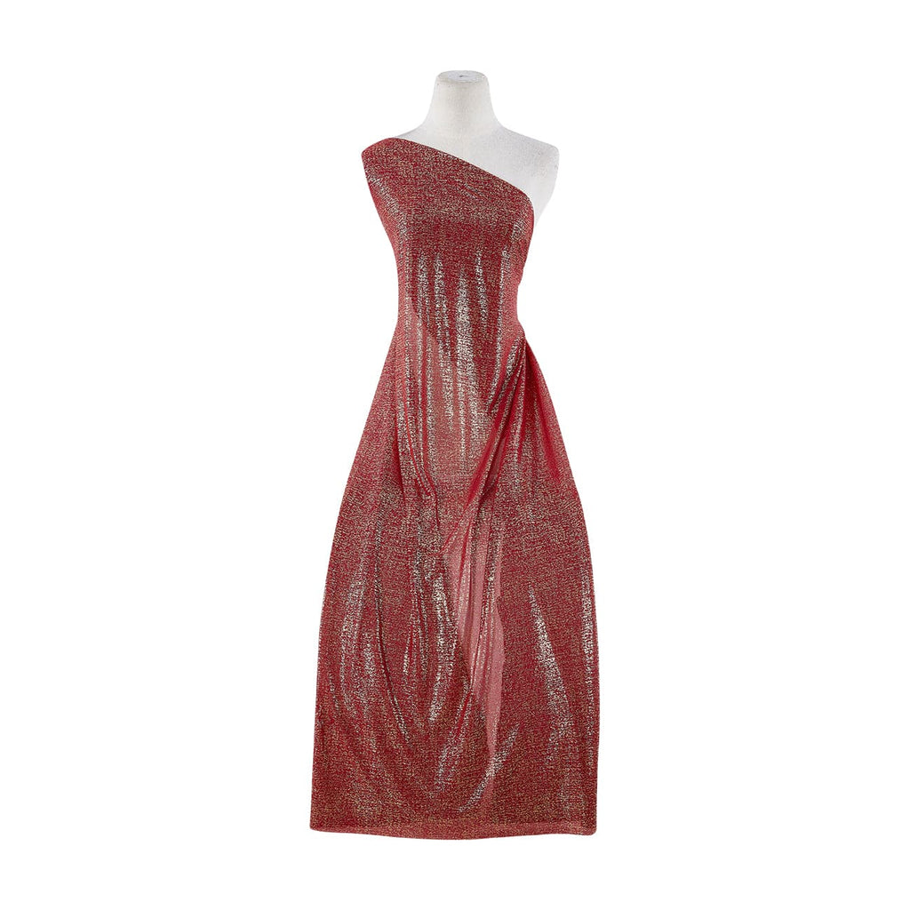 GARNET/GOLD | 7372 - MJC W/ FLAT SCREEN FOGGY FOIL DSN - Zelouf Fabrics
