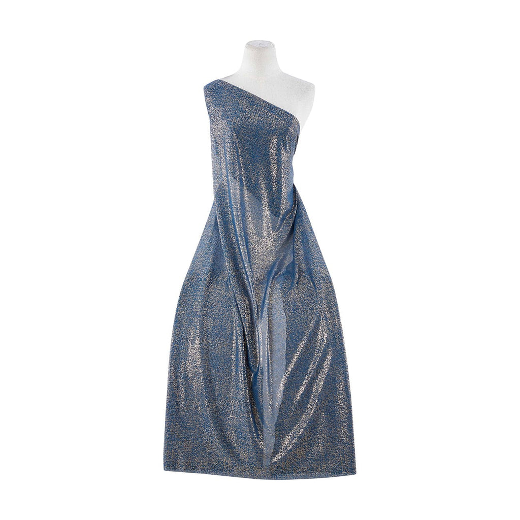 PEACOCK/GOLD | 7372 - MJC W/ FLAT SCREEN FOGGY FOIL DSN - Zelouf Fabrics