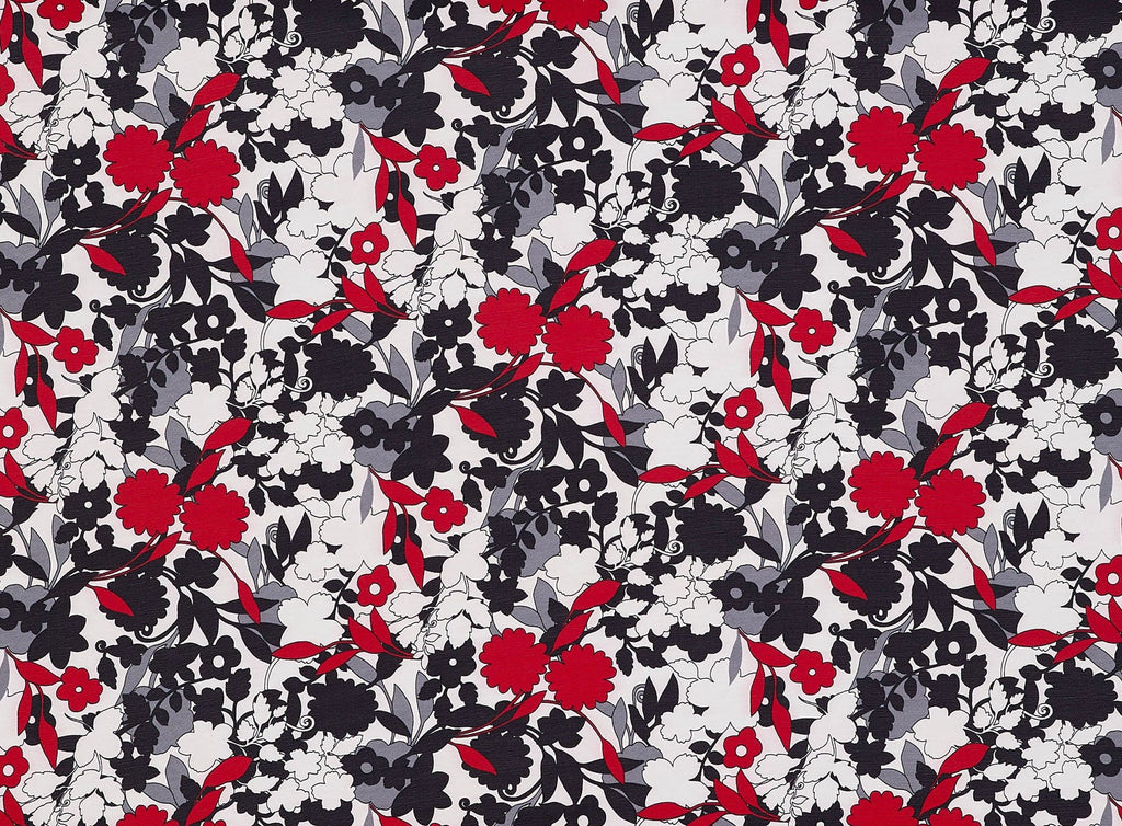 FOREST FLORAL PRINTED PONTI ROMA  | 7639  - Zelouf Fabrics