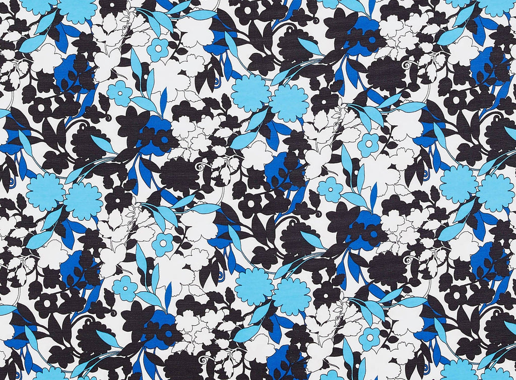 FOREST FLORAL PRINTED PONTI ROMA  | 7639  - Zelouf Fabrics