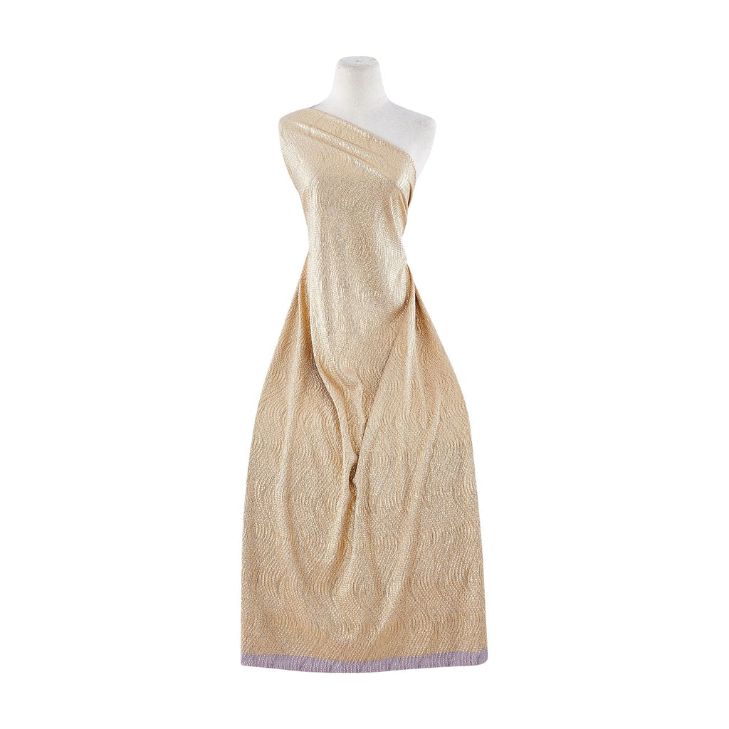 LE'AMETHYST/GOLD | 7727 - CRINKLED BODRE FOIL - Zelouf Fabrics