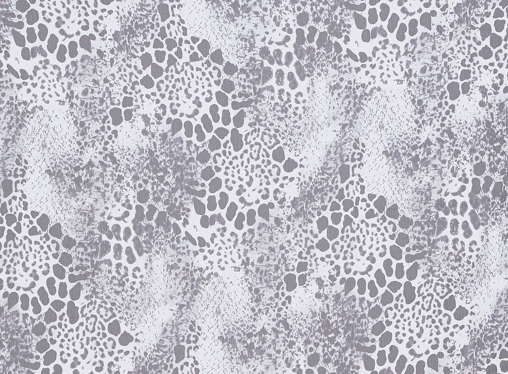 GREY | 7780-6867 - ANIMAL PRINT ON BUTTER YORYU 100% POLY - Zelouf Fabrics