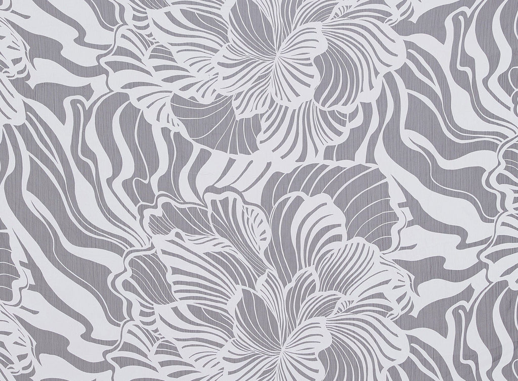 LARGE PALM PRINT ON YORYU CHIFFON  | 7802  - Zelouf Fabrics