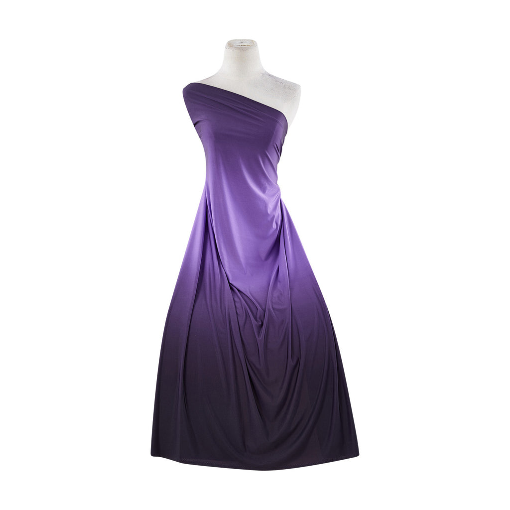 DOUBLE OMBRE CRYSTAL KNIT  | 7870 BLK/ORCHID/BLK - Zelouf Fabrics