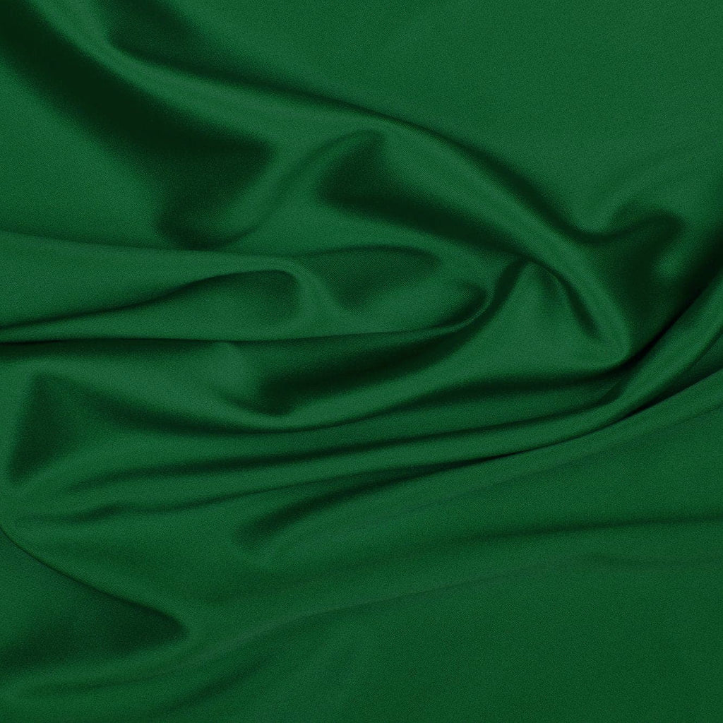 MAJOR EMERALD | 7901-GREEN - SOLID MILANO STRETCH SATIN - Zelouf Fabrics