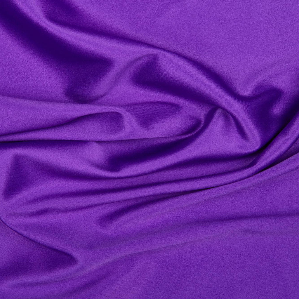 MAJOR GRAPE | 7901-PURPLE - SOLID MILANO STRETCH SATIN - Zelouf Fabrics