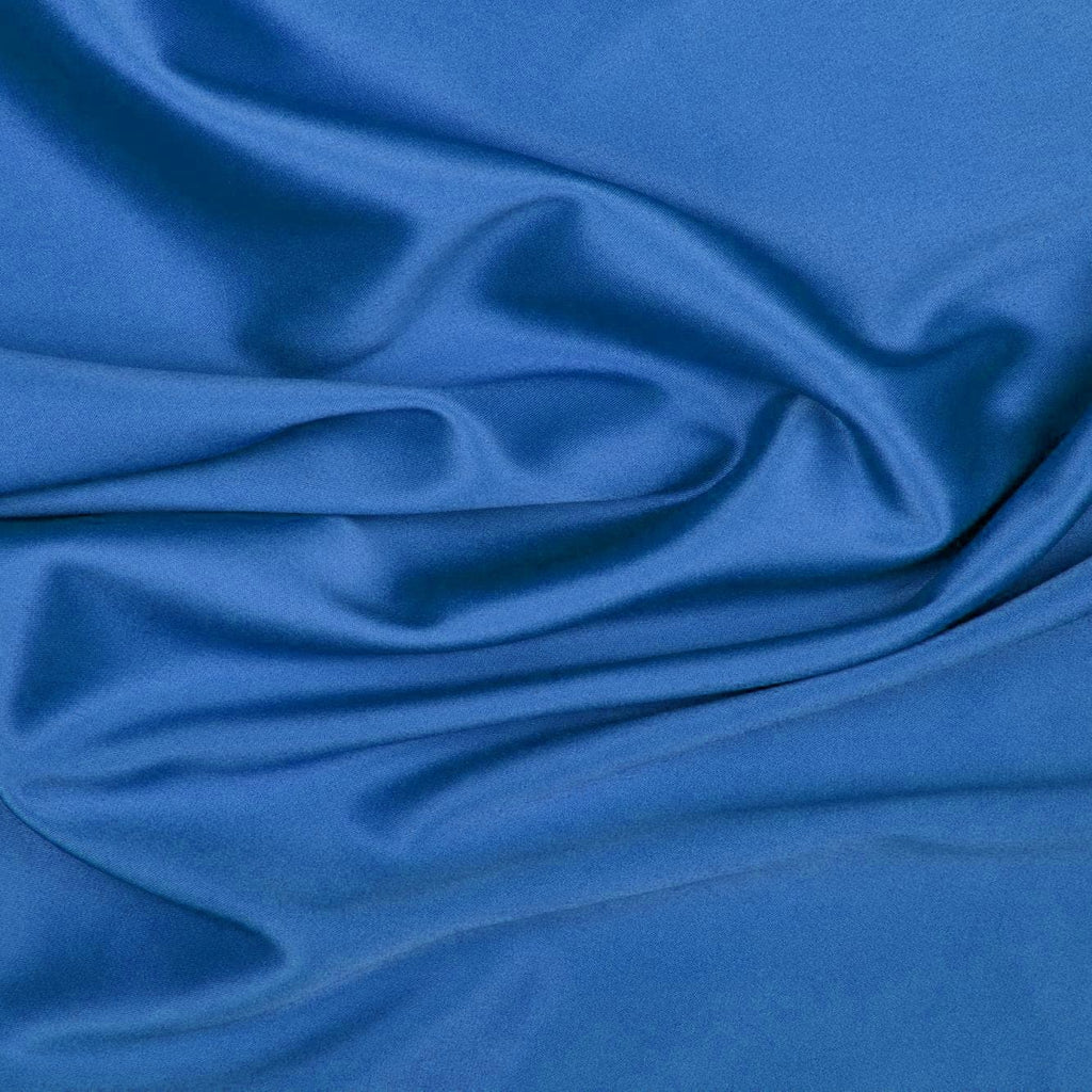 MAJOR INDIGO | 7901-BLUE - SOLID MILANO STRETCH SATIN - Zelouf Fabrics