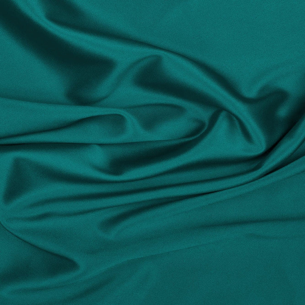 MILANO STRETCH SATIN | 7901 MATTE TEAL - Zelouf Fabrics