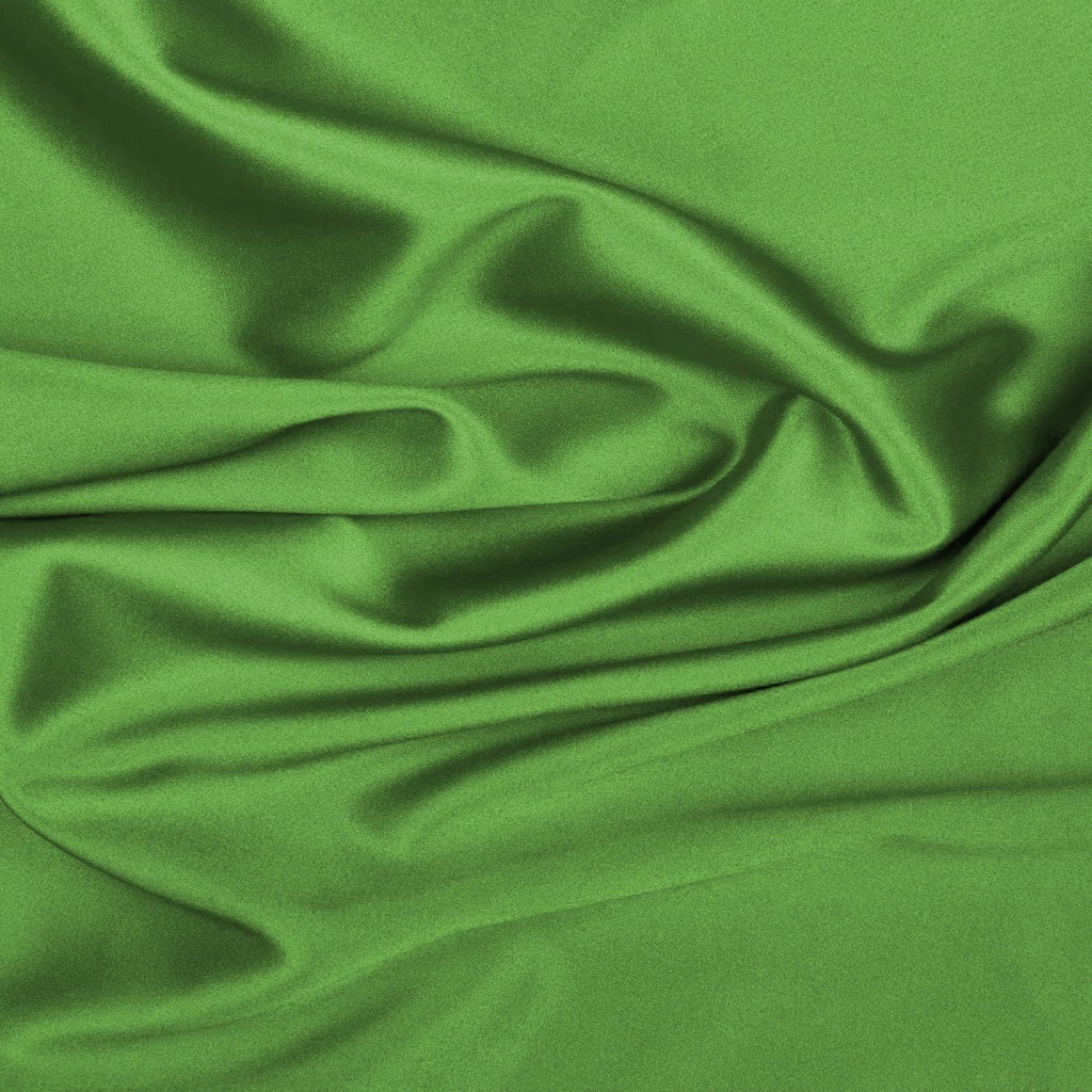MATTE CELERY | 7901-GREEN - SOLID MILANO STRETCH SATIN - Zelouf Fabrics