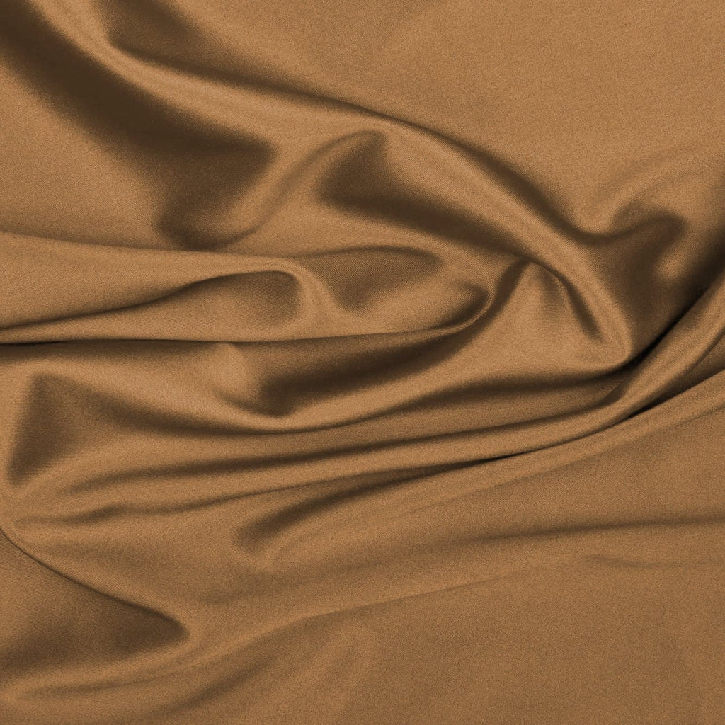MATTE TAUPE | 7901-BROWN - SOLID MILANO STRETCH SATIN - Zelouf Fabrics