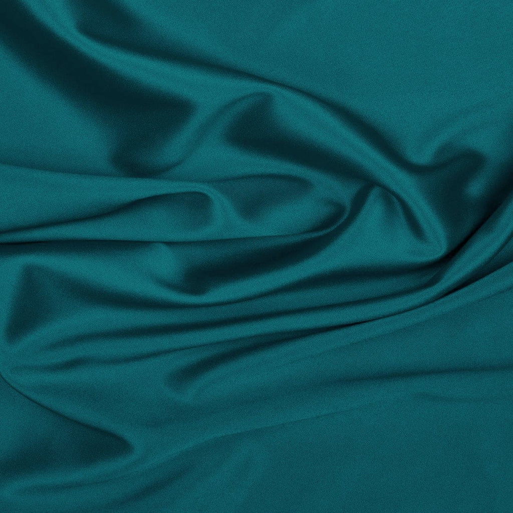 MATTE TEAL | 7901-BLUE - SOLID MILANO STRETCH SATIN - Zelouf Fabrics