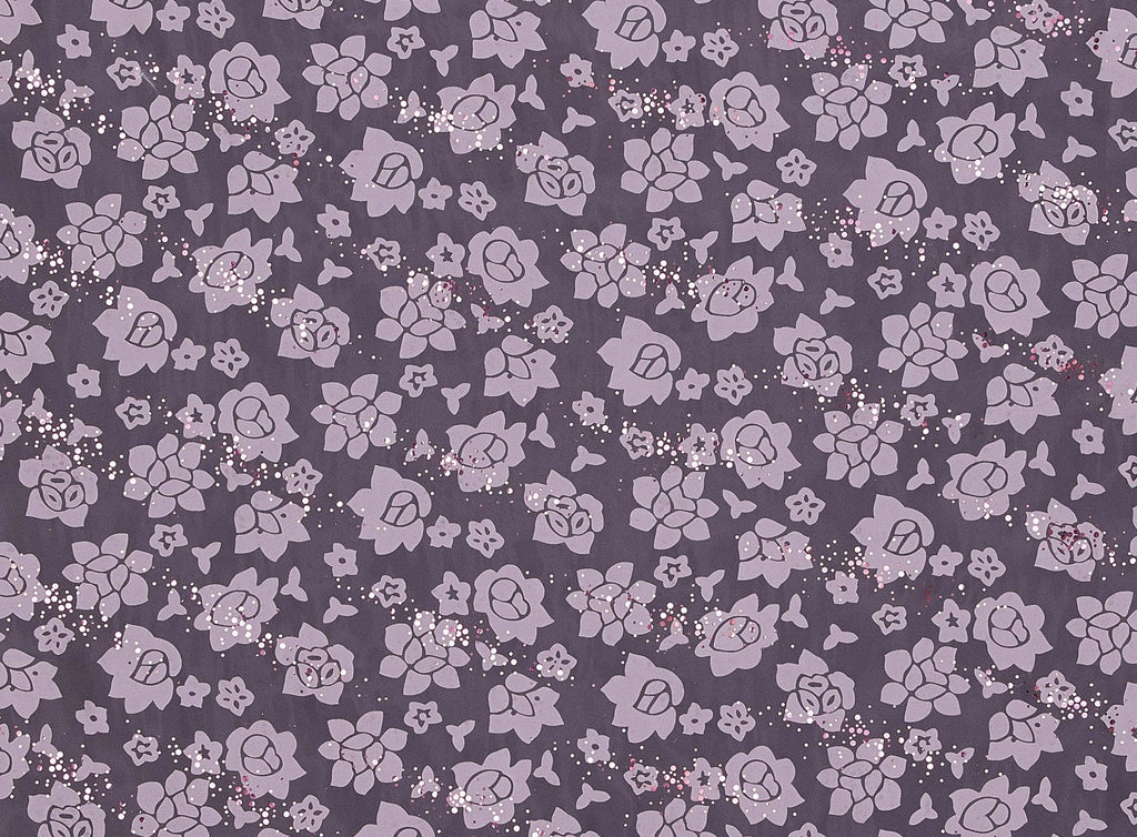 IRR. STAINGLASS FLORAL BURN-OUT ORGANDY W/ TRANS  | 7938-TRANS  - Zelouf Fabrics